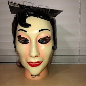Emo Goth Girl Halloween Creepy Costume Face Mask NEW